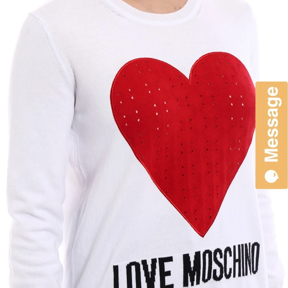 Love Moschino Heart intarsia cotton sweater - Picture 5 of 8